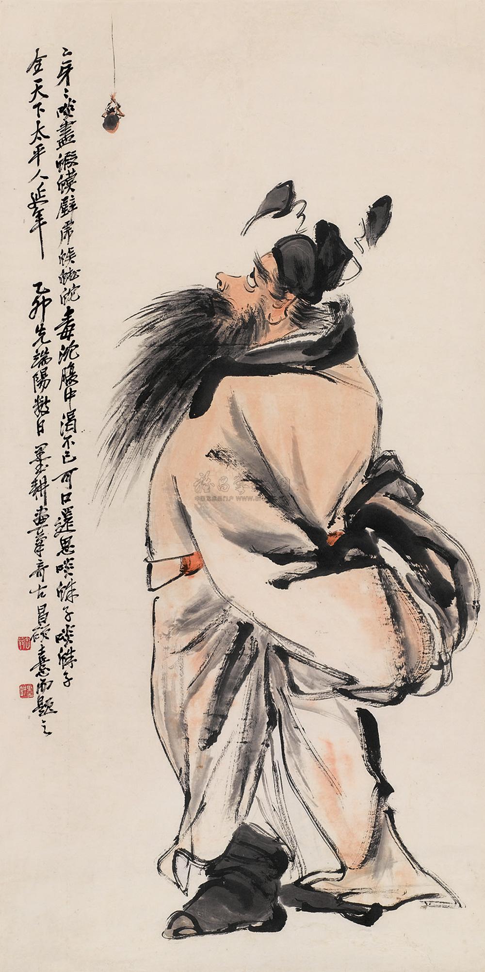 0997喜从天降立轴纸本