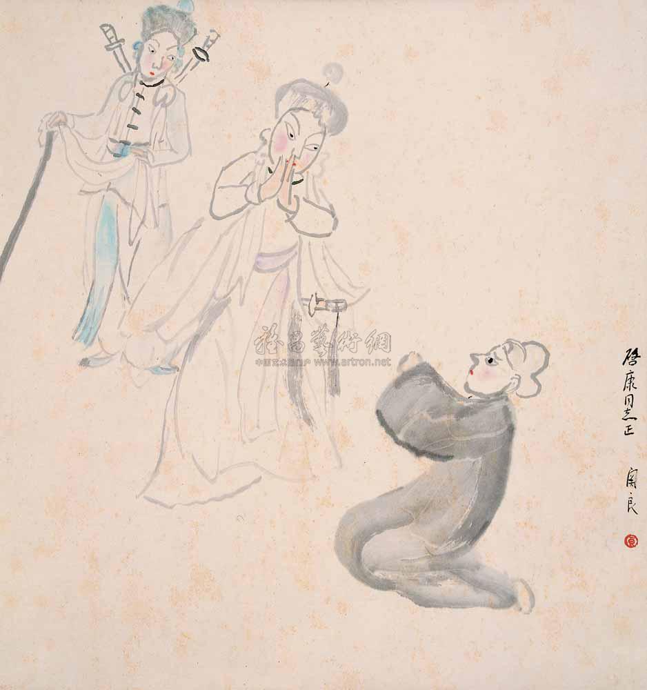 0429白蛇传立轴设色纸本