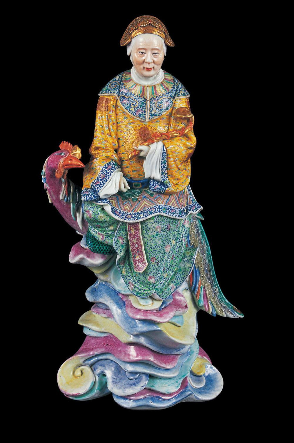 0269 清 粉彩描金王母娘娘像