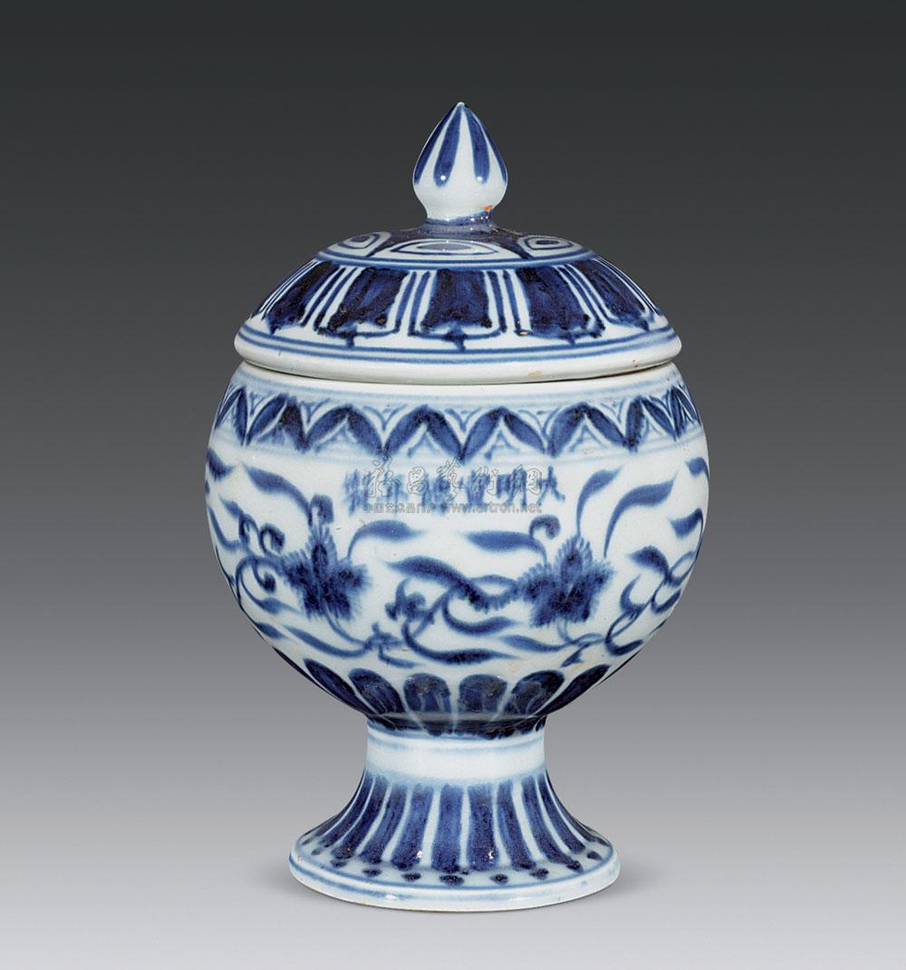 【明宣德 青花珠钮豆】拍卖品_图片_价格_鉴赏_明代青花瓷器_雅昌艺术
