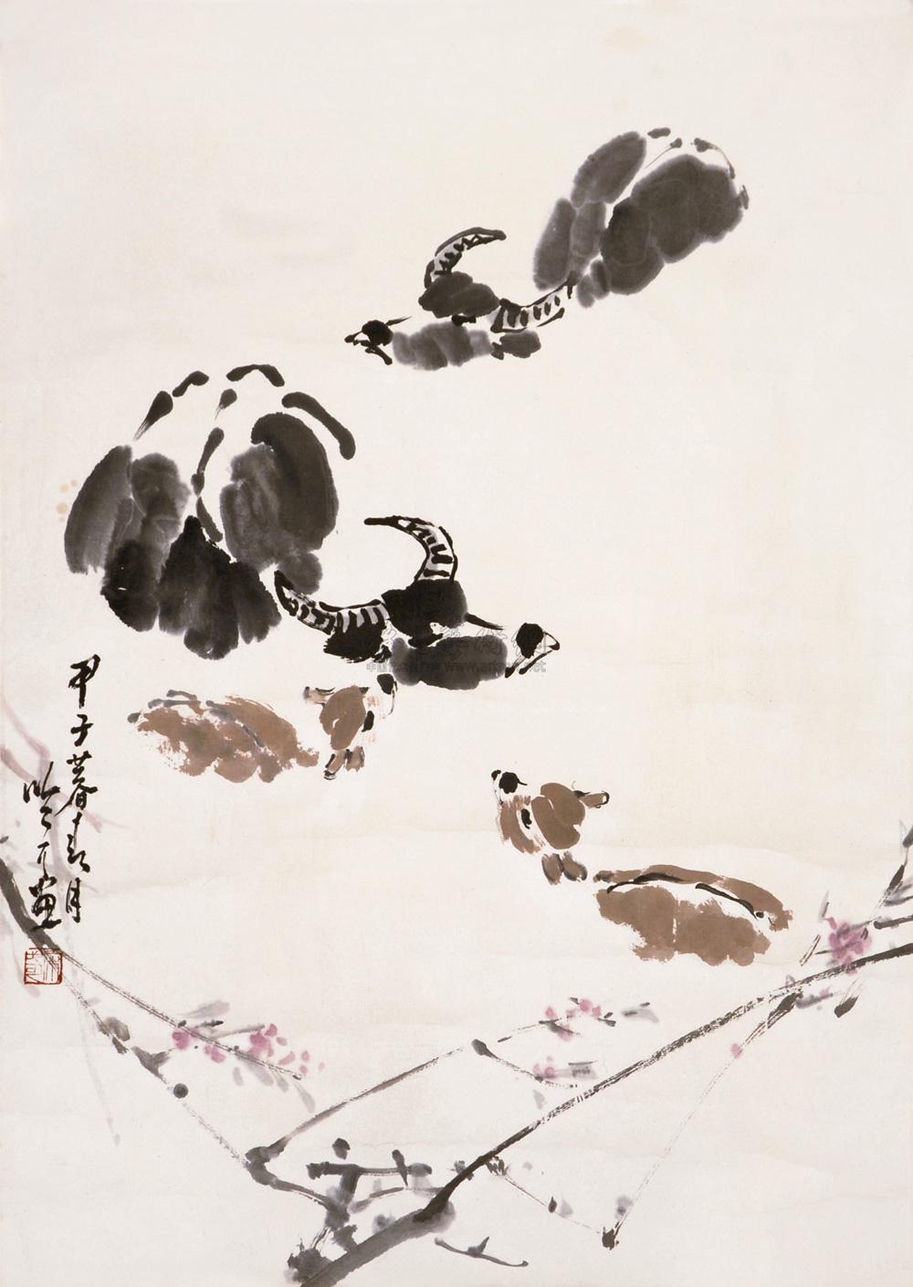 【水牛 立轴】拍卖品_图片_价格_鉴赏_绘画_雅昌艺术品拍卖网