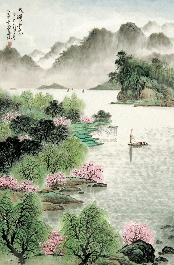 【2004年作 太湖春色 立轴 设色纸本】拍卖品_图片_价格_鉴赏_绘画