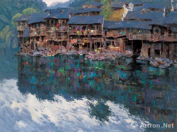 田克盛《凤凰古城 布面 油画