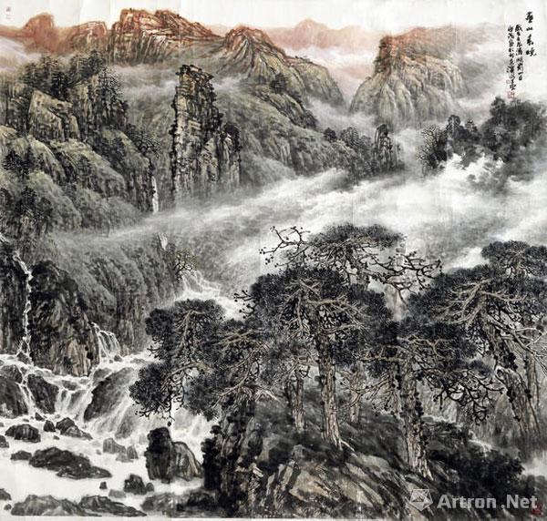 作品浔山水清图 145x365杨进民作品气蒸云泽 180x160黄璘作品翰墨玉龙