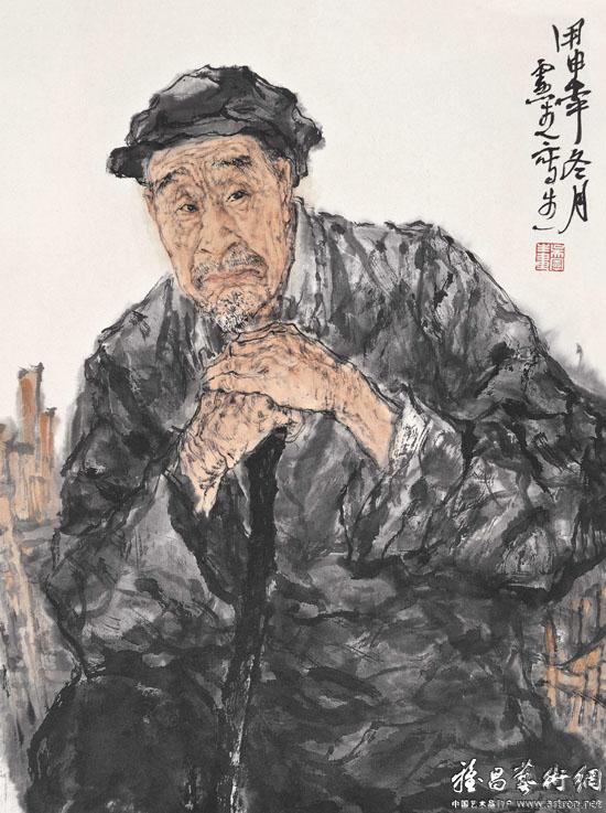 电话:(0531)82098268作者:吴宪生连载:名家水墨人物写生---吴宪生拄杖