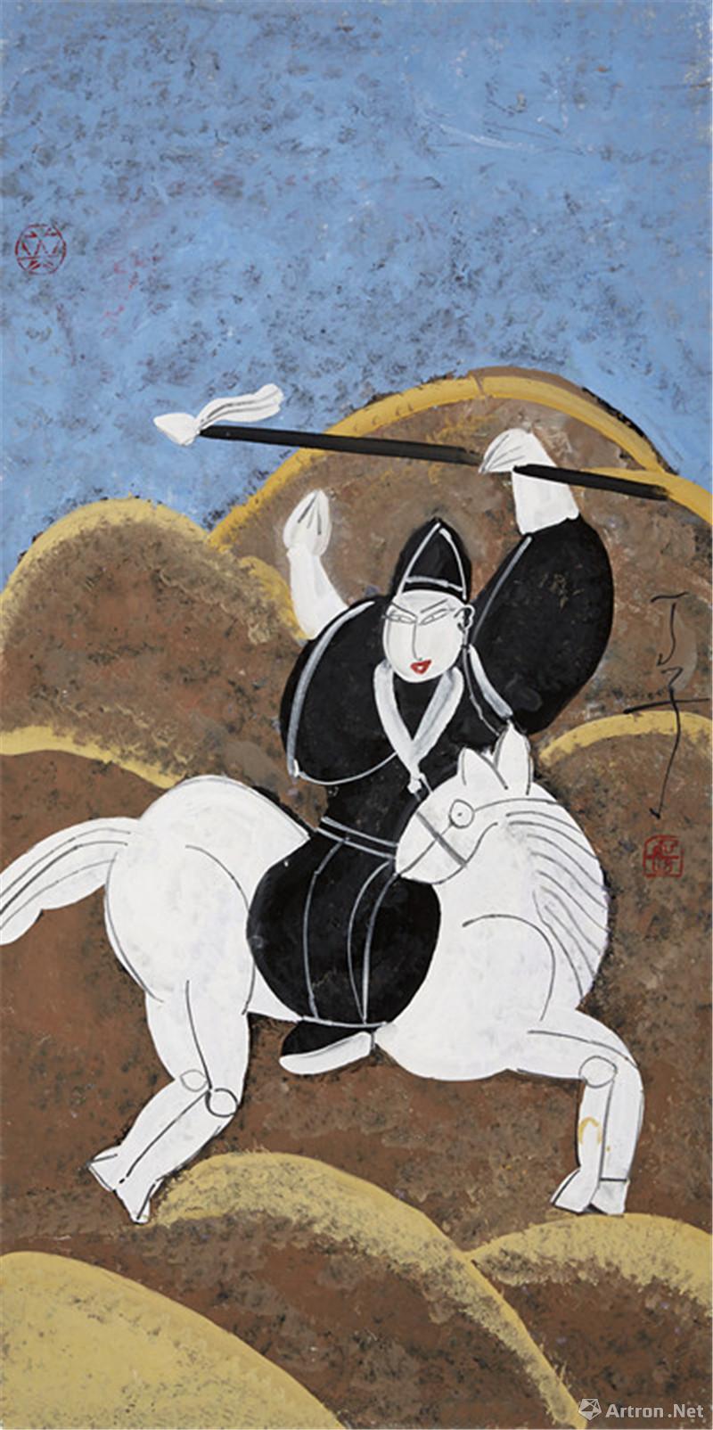 丁立人《戏曲人物》69×138cm 2012年_艺术看展