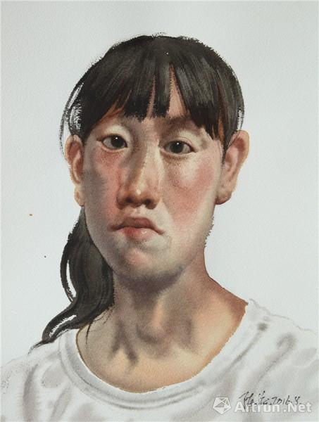 《头像写生2》  陈流 31x41cm 2016年 纸上水彩