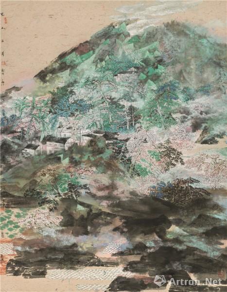《巴山三月》  邓建强 180x148cm 2014年 纸本