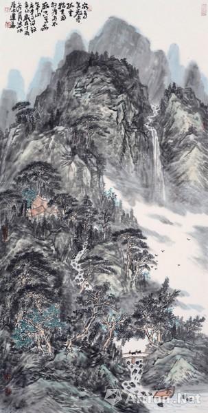 《山水一》  杨建华 136x68cm  纸本