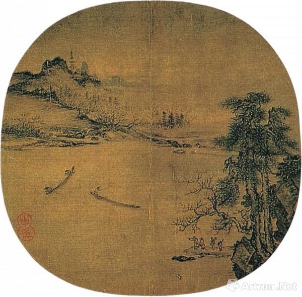 《秋江渔艇图》  宋人