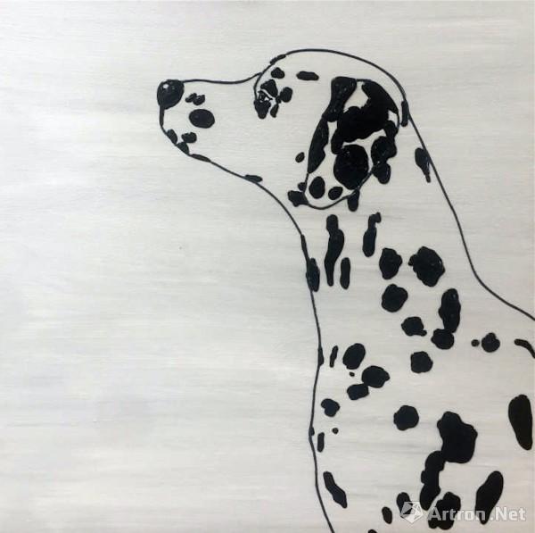 《斑点狗》  高思桦 100x100cm  布面丙烯
