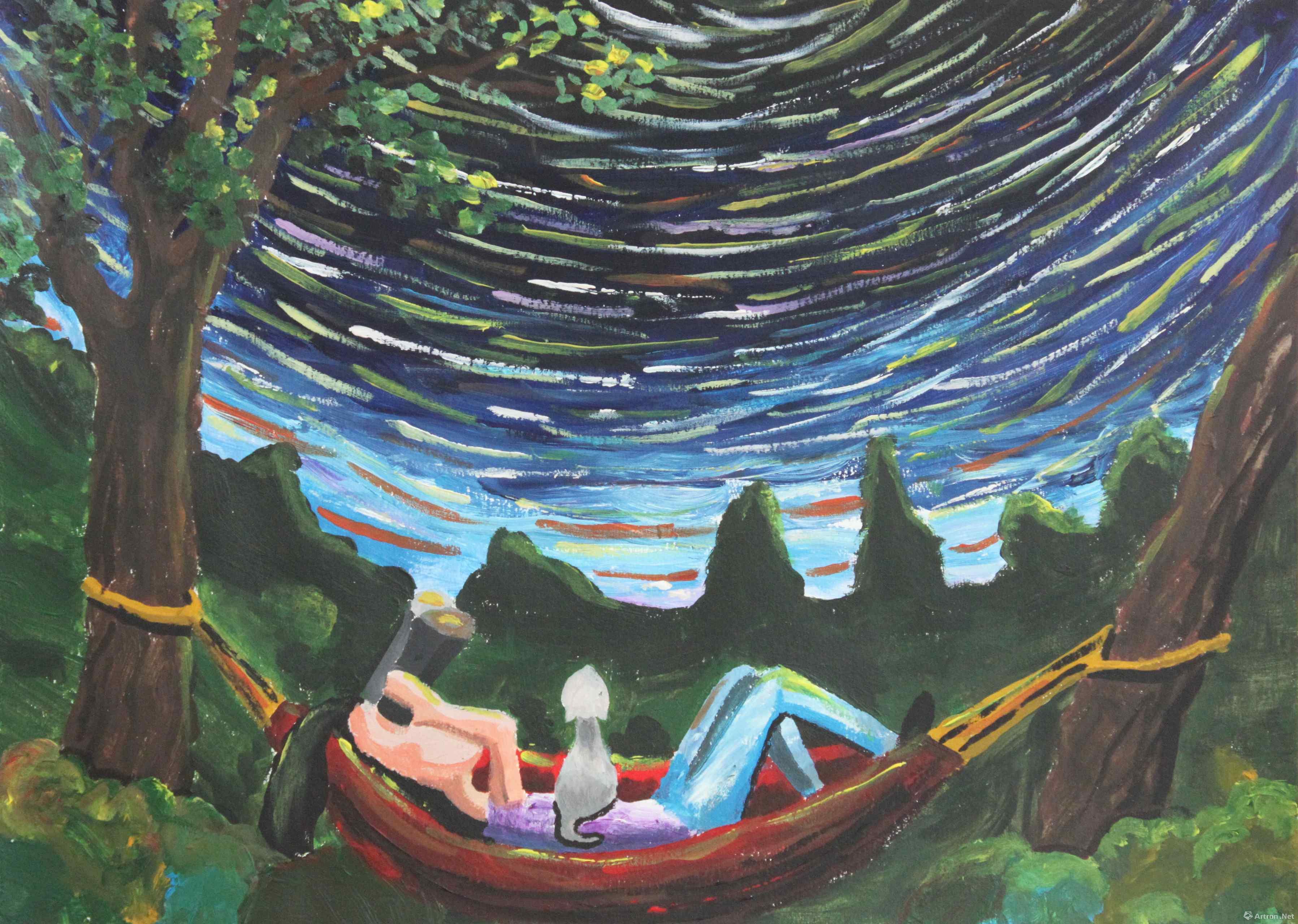 《星空下自由自在的我》  洪佳卉