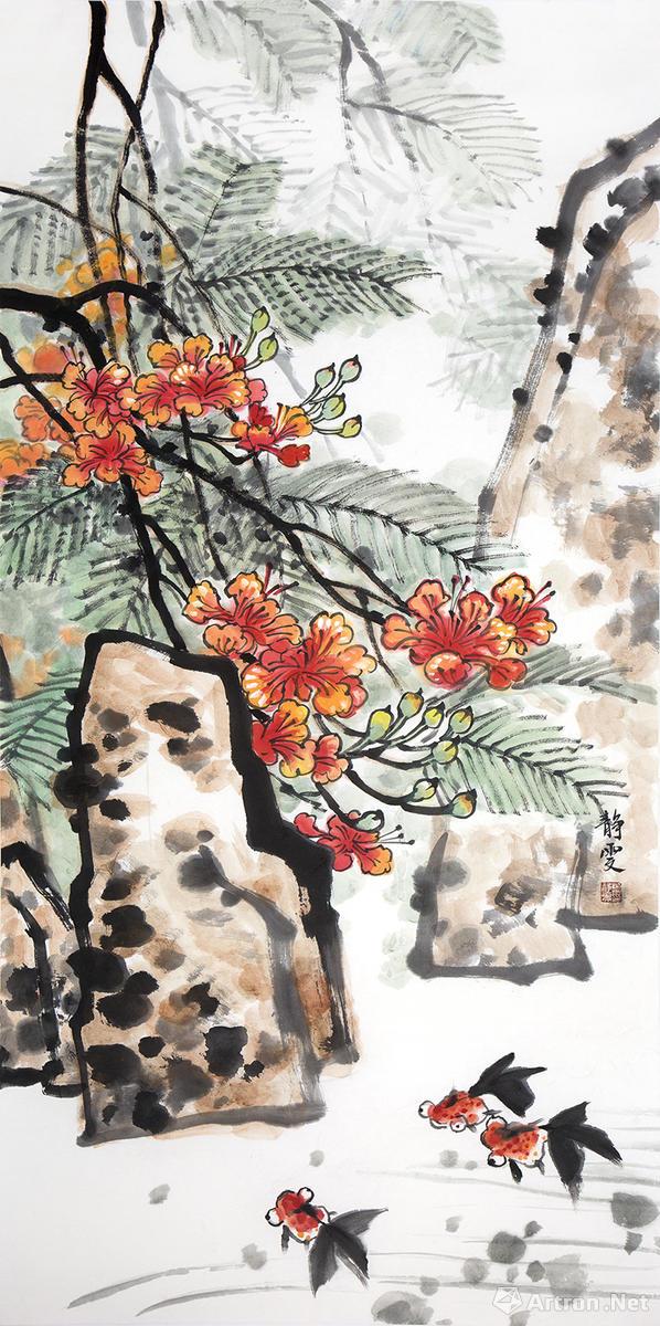 "凤凰花开"中山市树国画,诗歌创作展