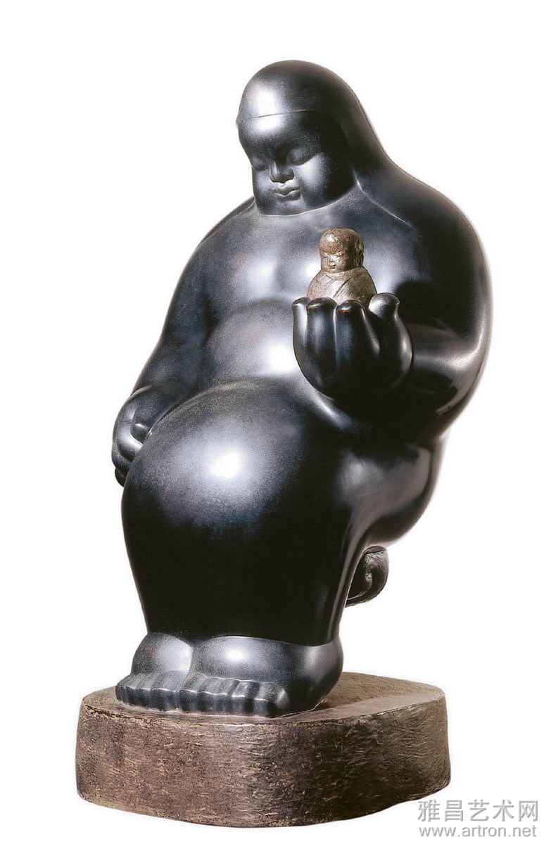 李真《法界游子》 铜雕 53x47x89cm 2000