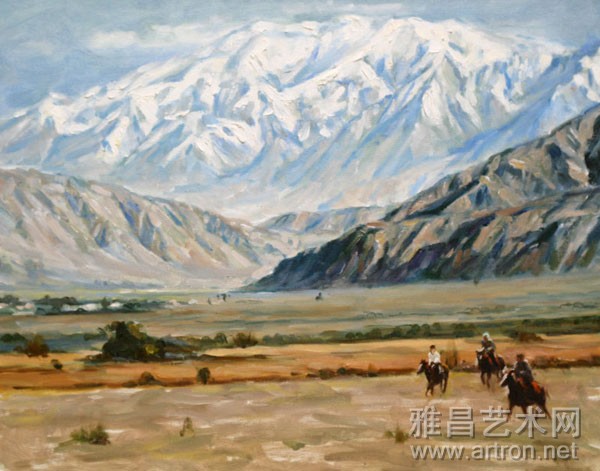 童年《慕士塔格峰》 布面油画 40x50cm