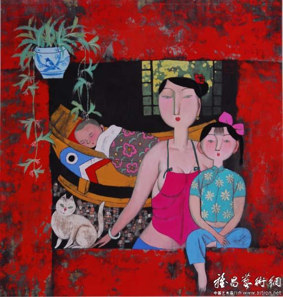 使用艺术头条 欣赏高清大图 展开 所属展览 "美人依旧"胡永凯彩墨画展