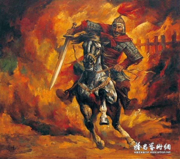 刘华龙《将军》 布面油画 159x140cm