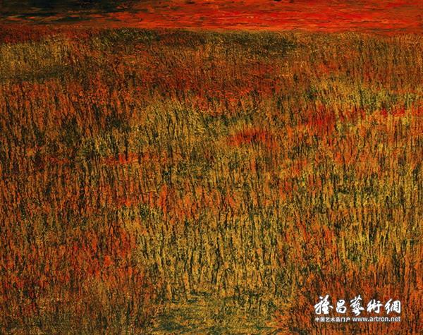 芒克《树林 布面油画 100×140cm 2008