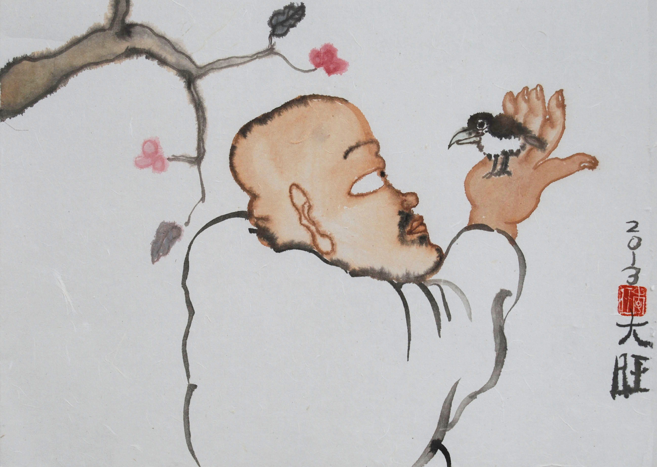 观鸟图_李旺_感叹号艺术空间_画廊主页_雅昌艺术网