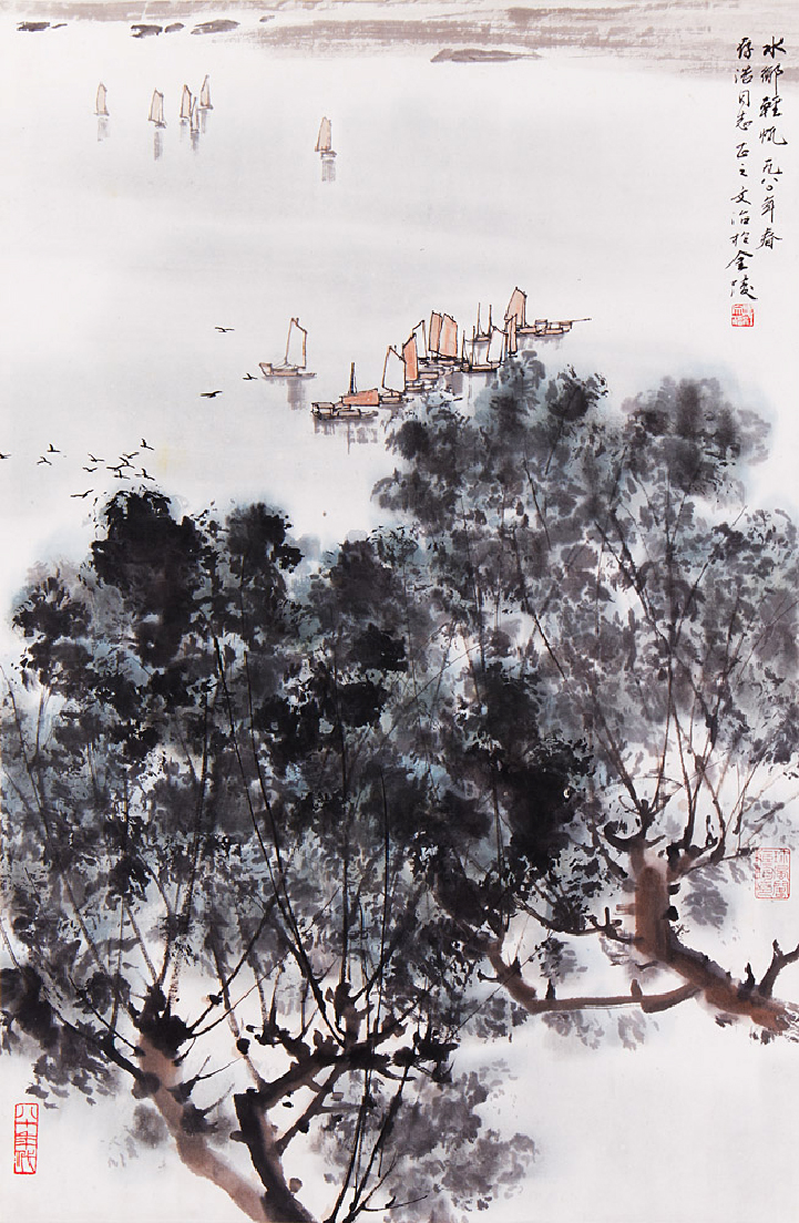 水乡轻帆_宋文治_珍风阁画廊_画廊主页_雅昌艺术网