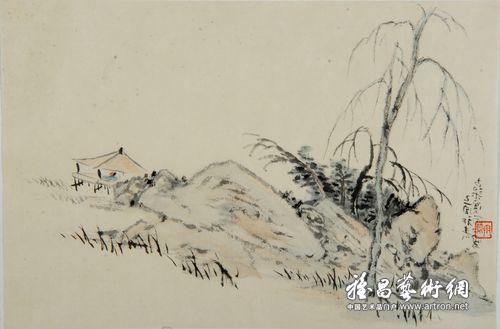雨石，山水