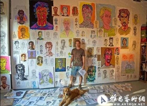美国艺术家每天都画自画像