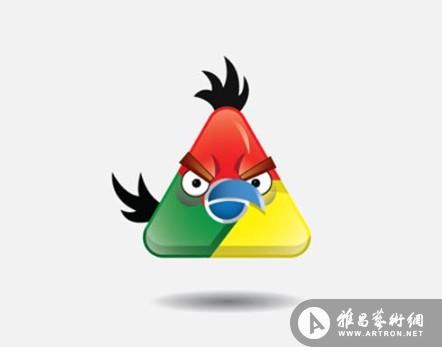 当知名品牌的LOGO遇上愤怒的小鸟（多图）