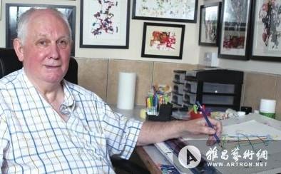 英国失明老汉靠幻觉作画