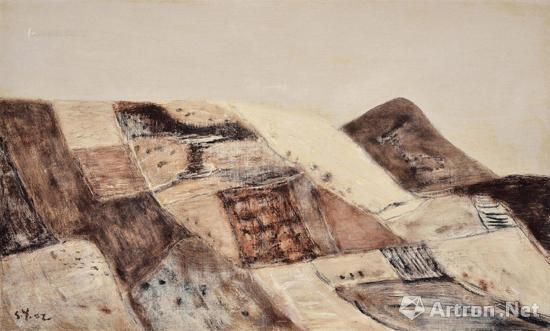 尚扬《e地风景之23》,2002年作,布面油画,61.5&times;101.5cm